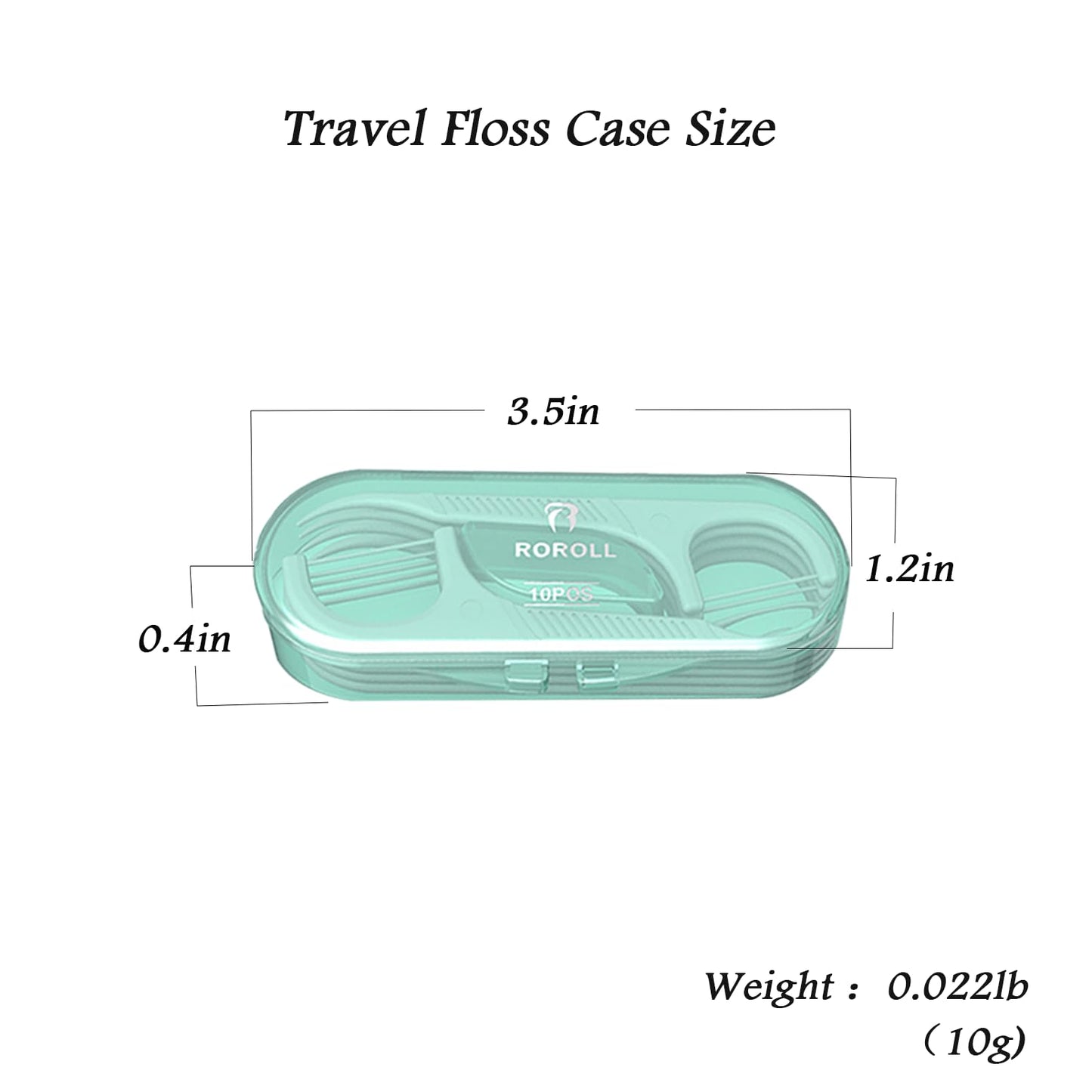 Holy Rose Dental Floss Picks โ 4 Box Portable Case, 140 Count (Green Pink)