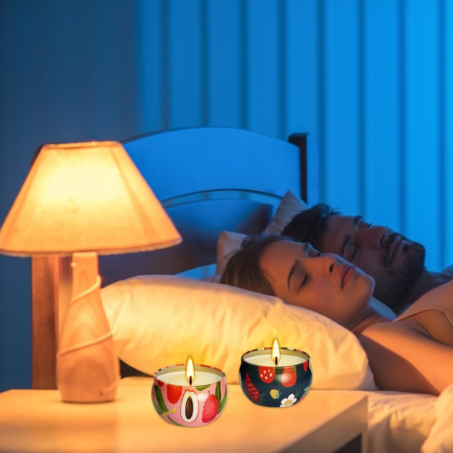 2Pack Scented Candles โ Strawberry & Litchi Aromatherapy, 2.2oz Soy Wax, Long-Lasting Burn, Gifts for Him & Her