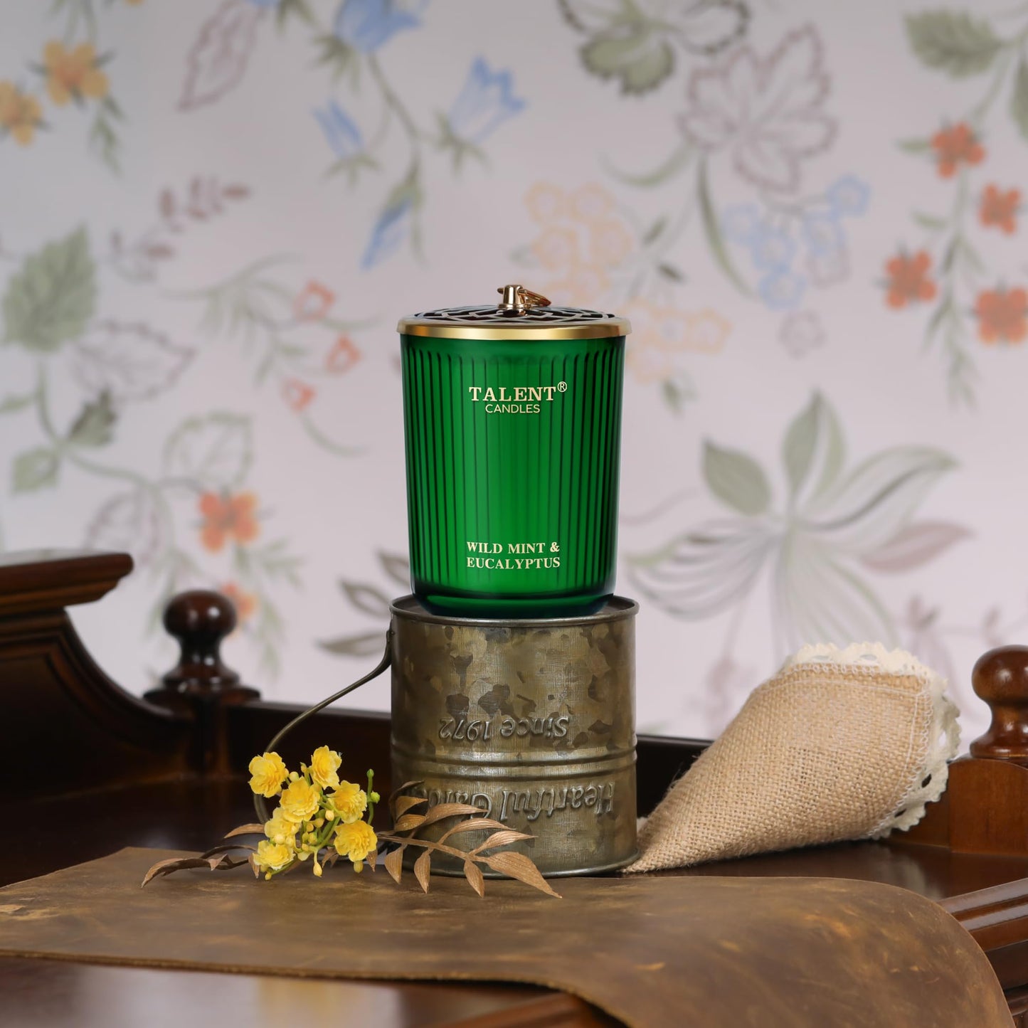 Jar Candles for Home Scent โ Natural Soy 8.4oz (Wild Mint & Eucalyptus)