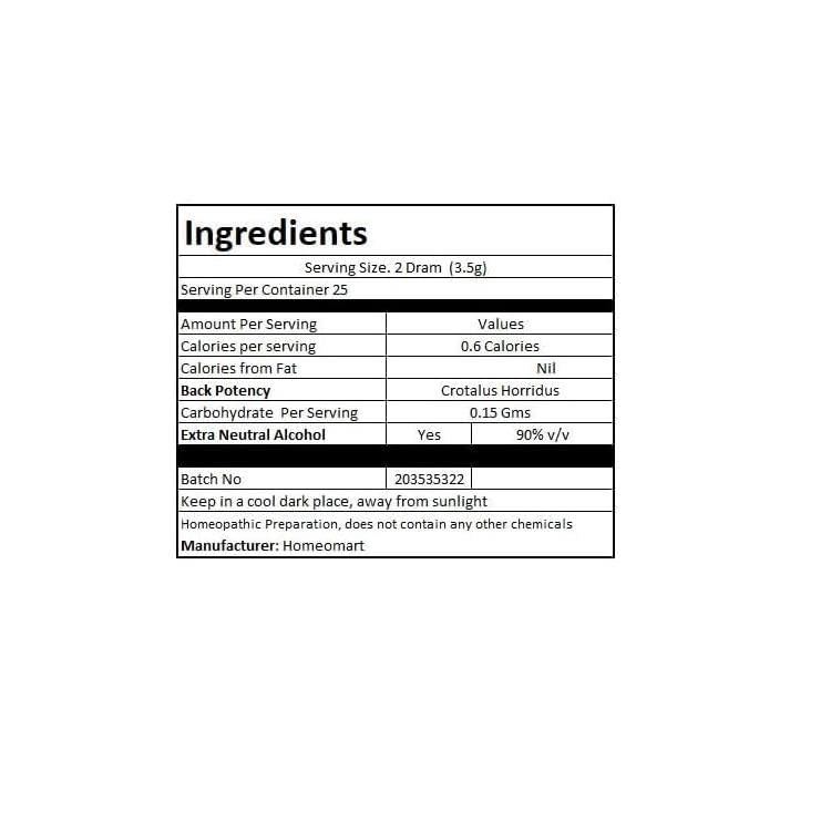 Crotalus Horridus 200C Homeopathy Pellets โ Pack of 2 | Homeomart