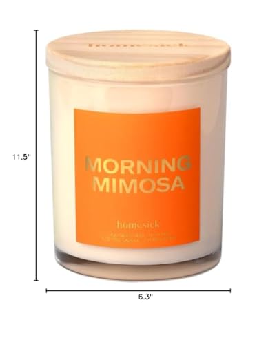 Morning Mimosa 7.5oz Homesick Candle โ Orange Flower & Honey, Natural Soy Wax