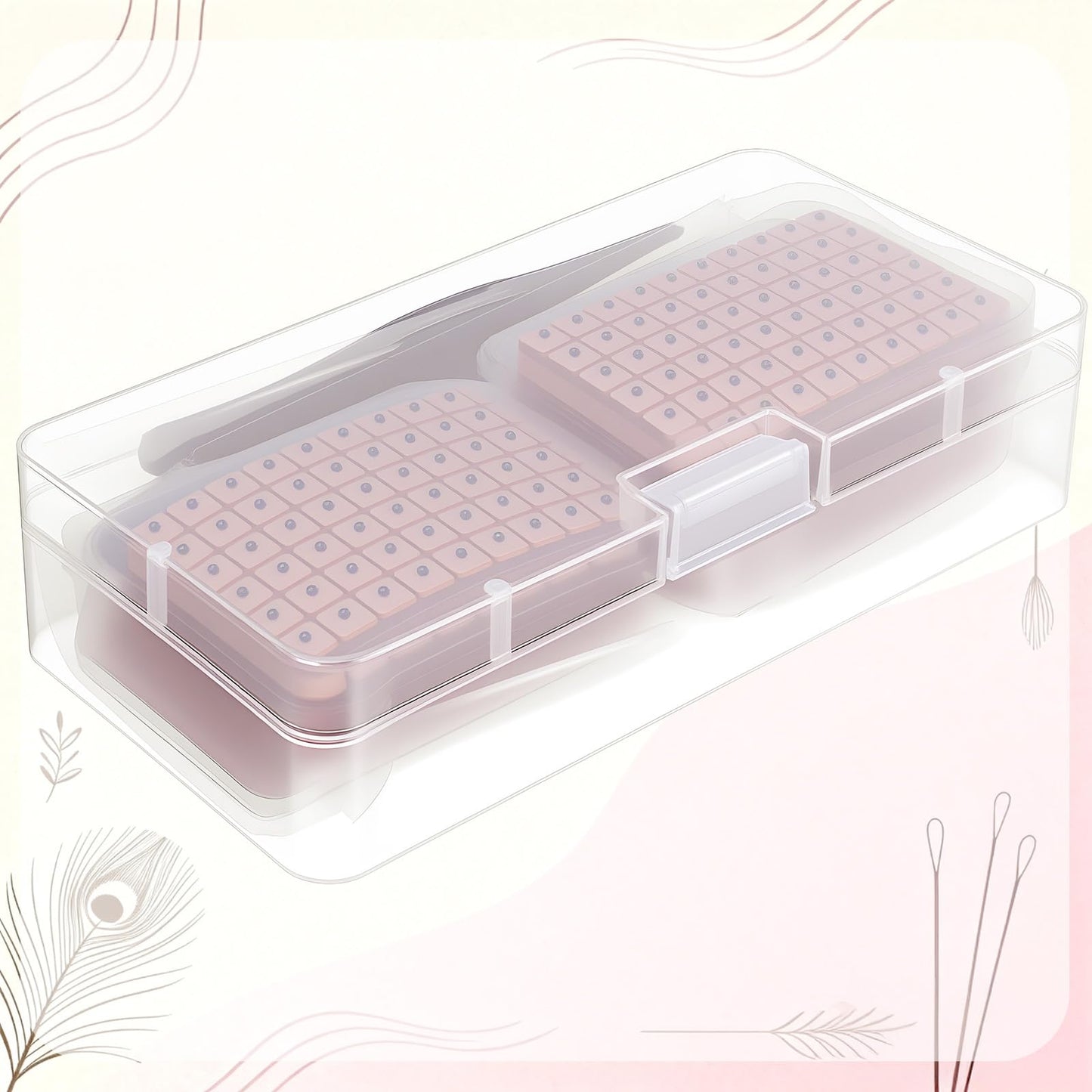 Honoson 1 Set 1200 Pcs Acupressure Ear Beads โ Ear Counters, Acupuncture Kit with Chart, Probe & Tweezers