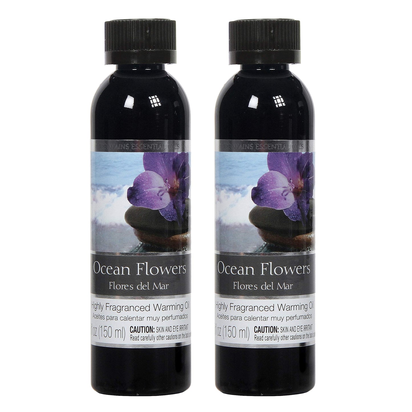 Hosley 2-Pack Ocean Flowers Fragrance Warming Oils โ 5 oz each | Gift for Weddings & Spa