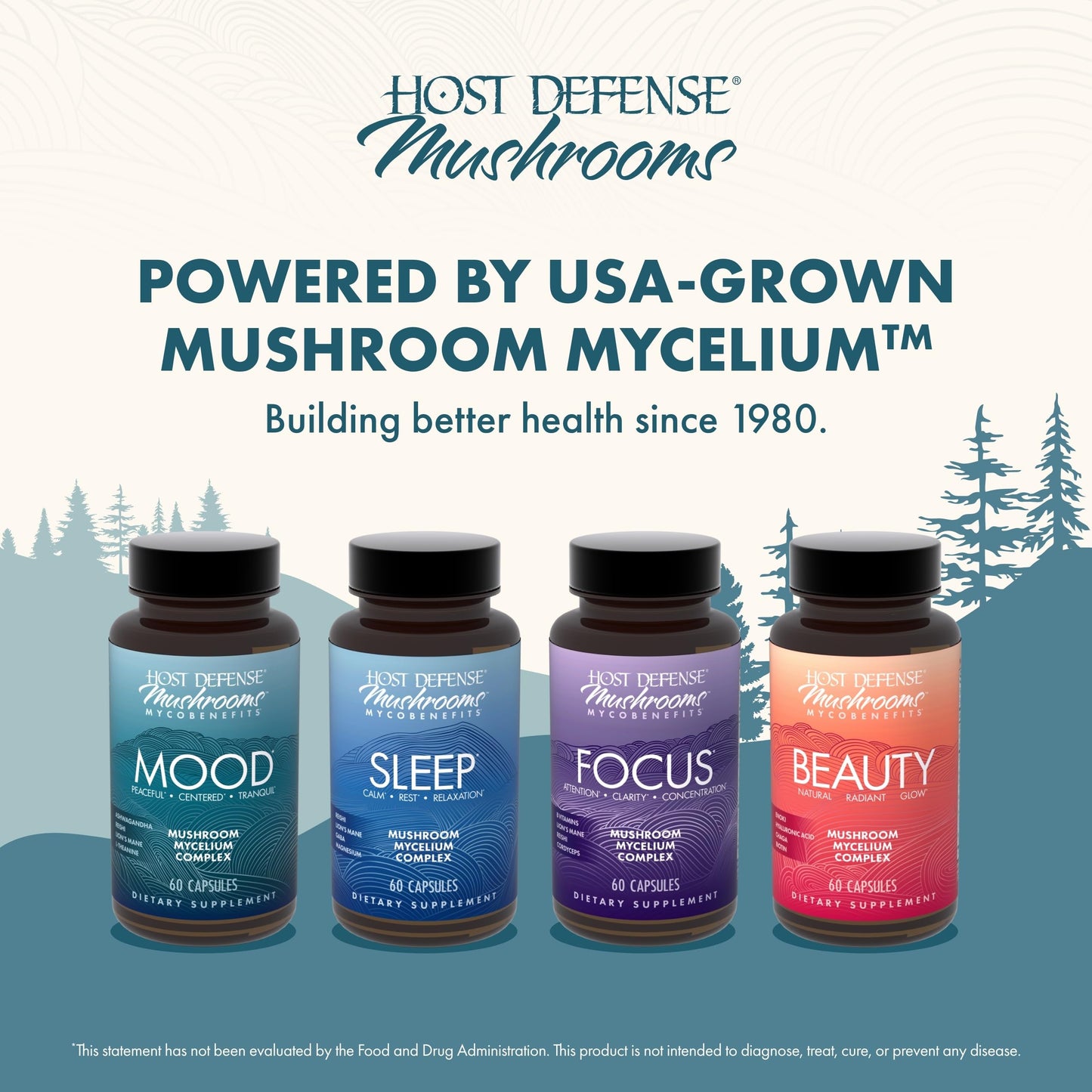 Host Defense MycoBenefits Mood* Capsules โ Healthy Mind Support | Lion's Mane, L-Theanine & Ashwagandha | 60 Caps