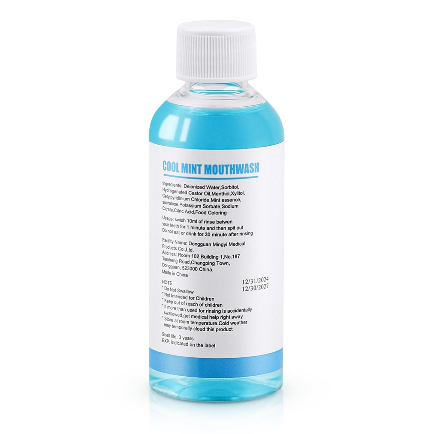 25-Pack Travel Size Mouthwash โ 80ml/2.7oz Mint Portable Bottles