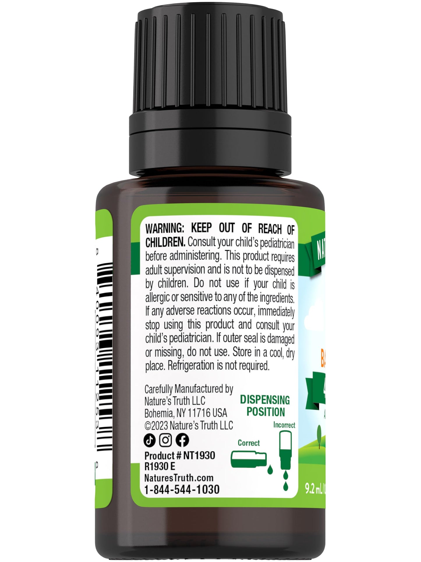Nature's Truth Vitamin D Drops for Infants β 400 IU, 9.2 mL