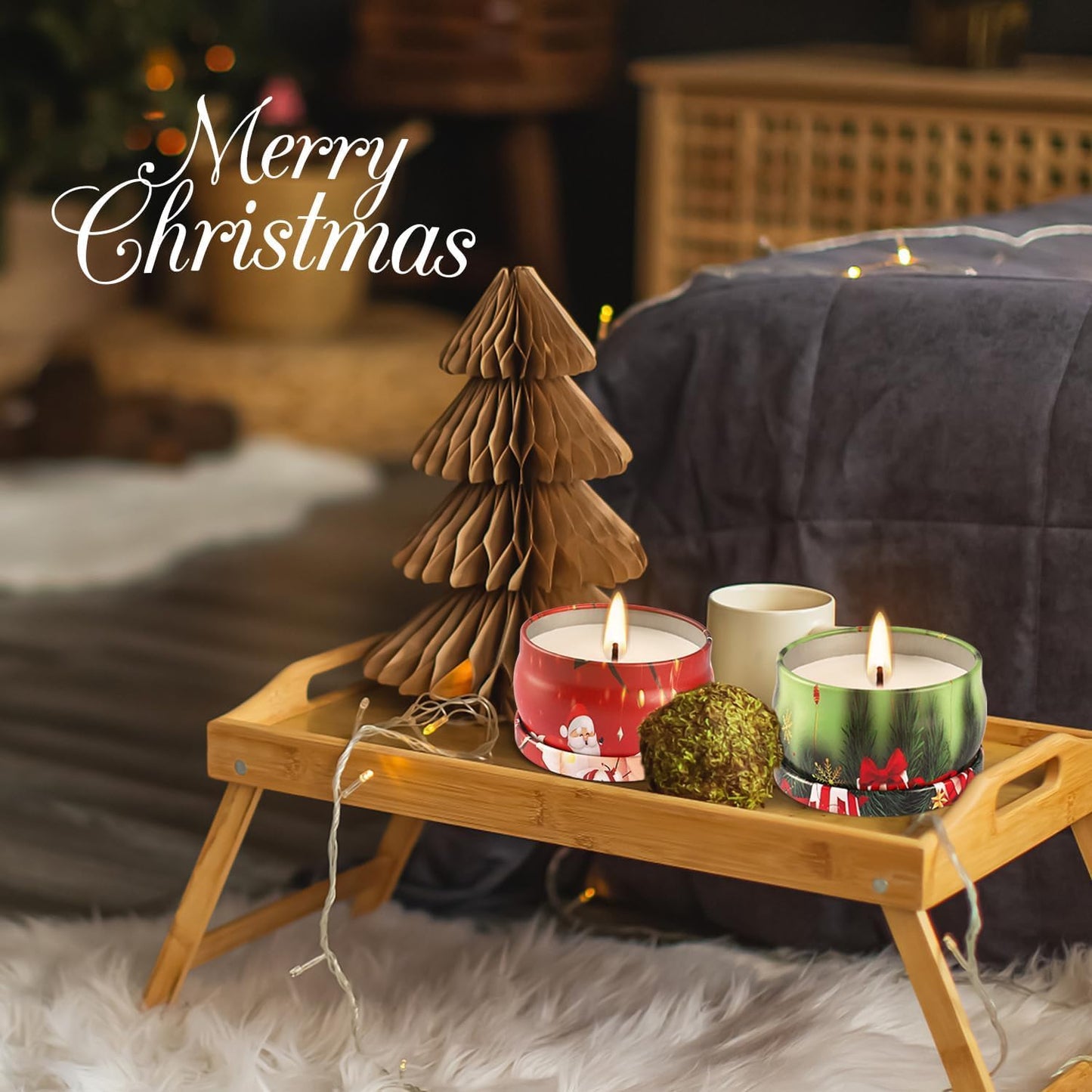 Howemon 36 Pack Christmas Scented Candles Set โ Natural Soy Wax & Aromatherapy