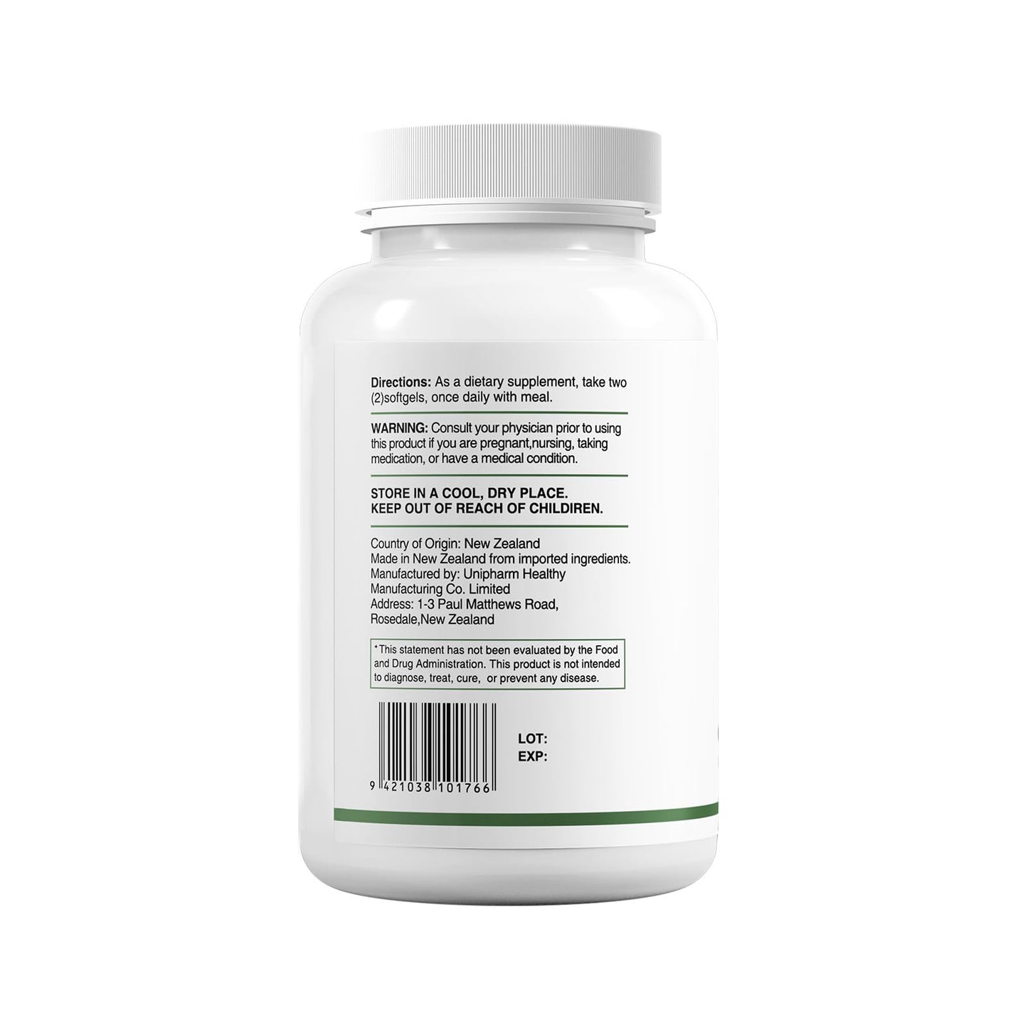 HUJ Omega 3 Fish Oil 1000mg Softgels โ EPA+DPA, Heart, Brain, Skin, Eyes & Cardiovascular Support | 60 Softgels