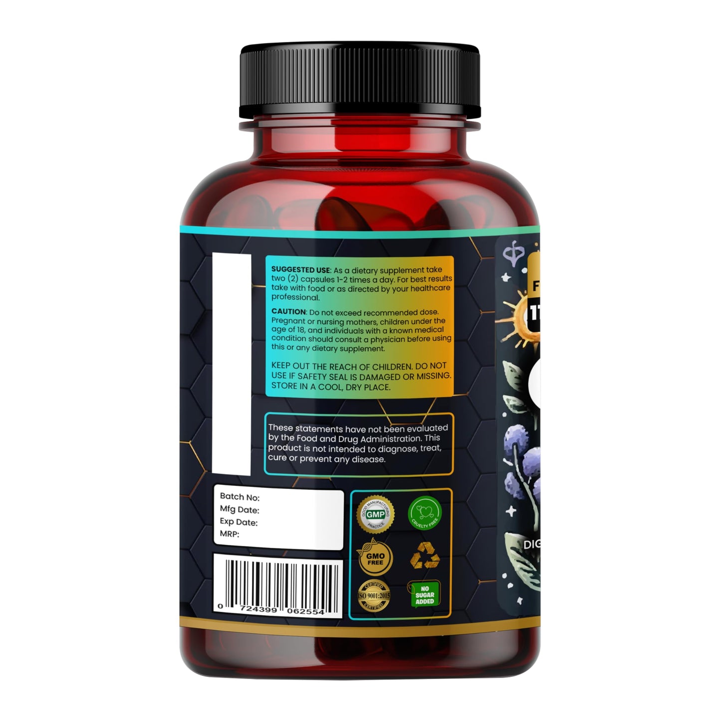 Humming Herbs Ox Bile with Digestive Enzymes & Probiotics โ 90 Veg Caps