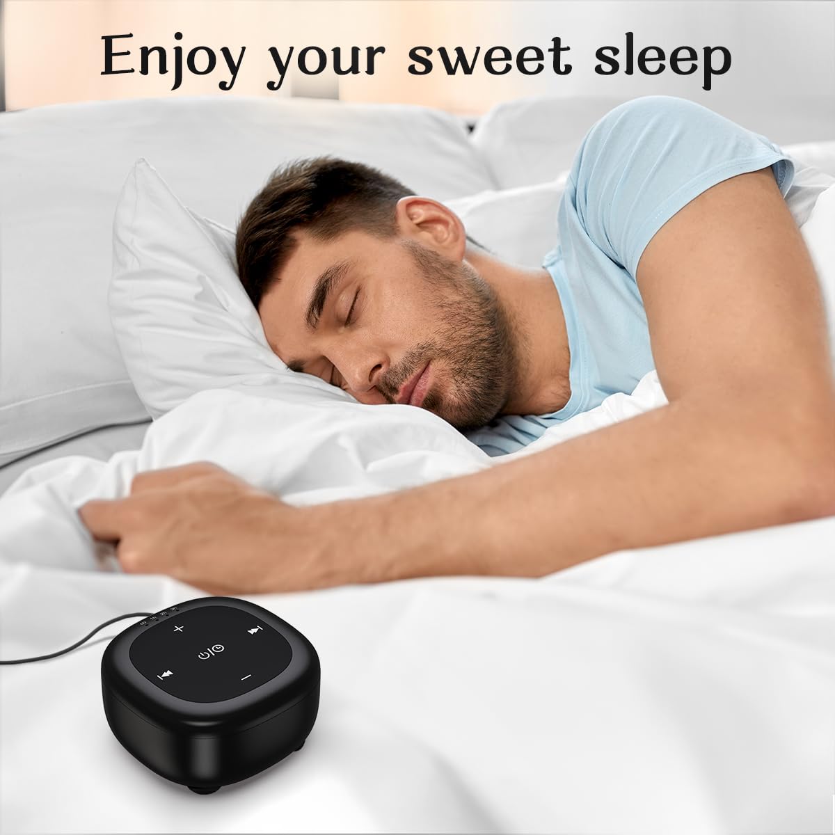 Hushing White Noise Sound Machine โ 30 Sounds, 36 Volume Levels, 4 Timers, Memory