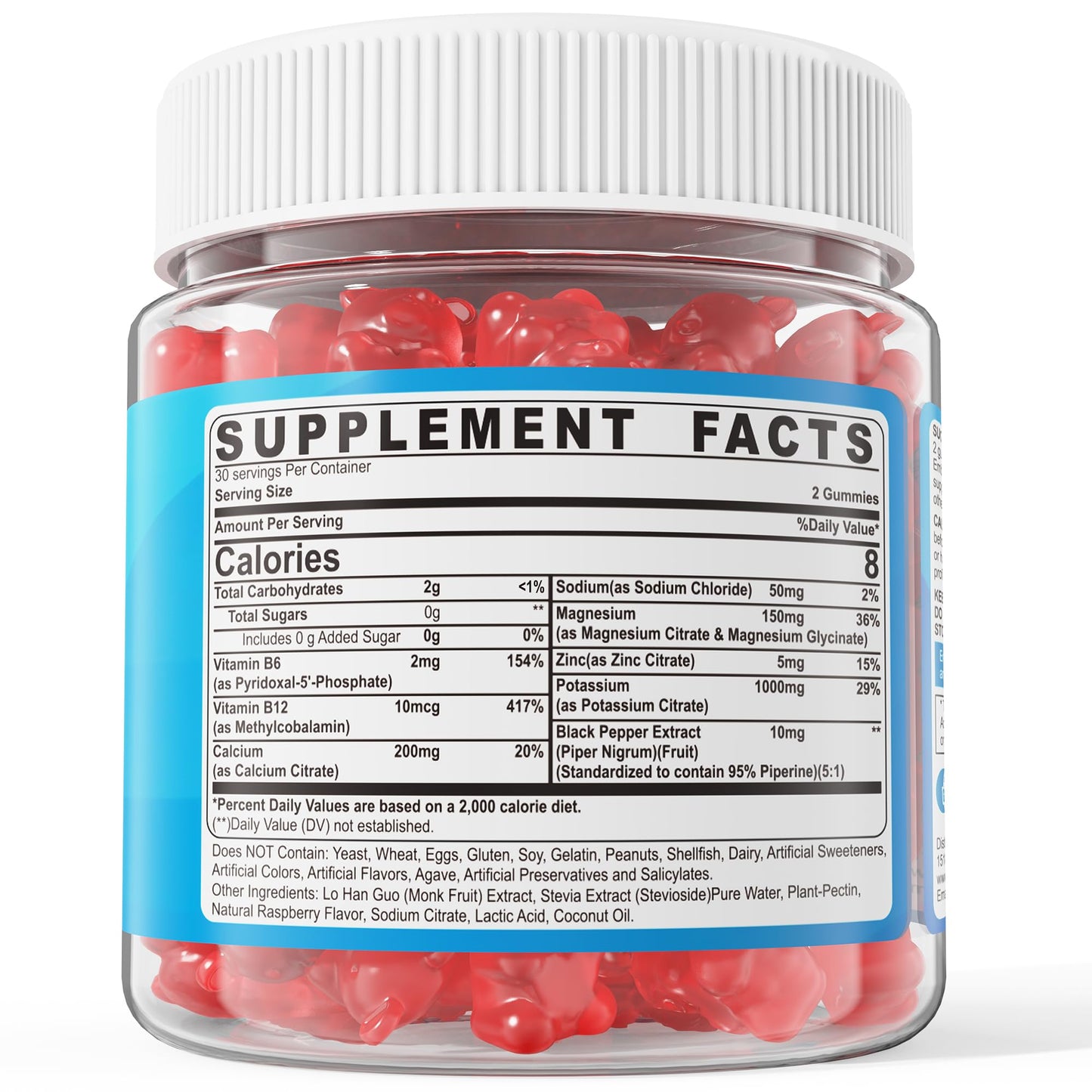 Potassium Citrate 1000mg Gummies โ Sugar Free Electrolyte Support