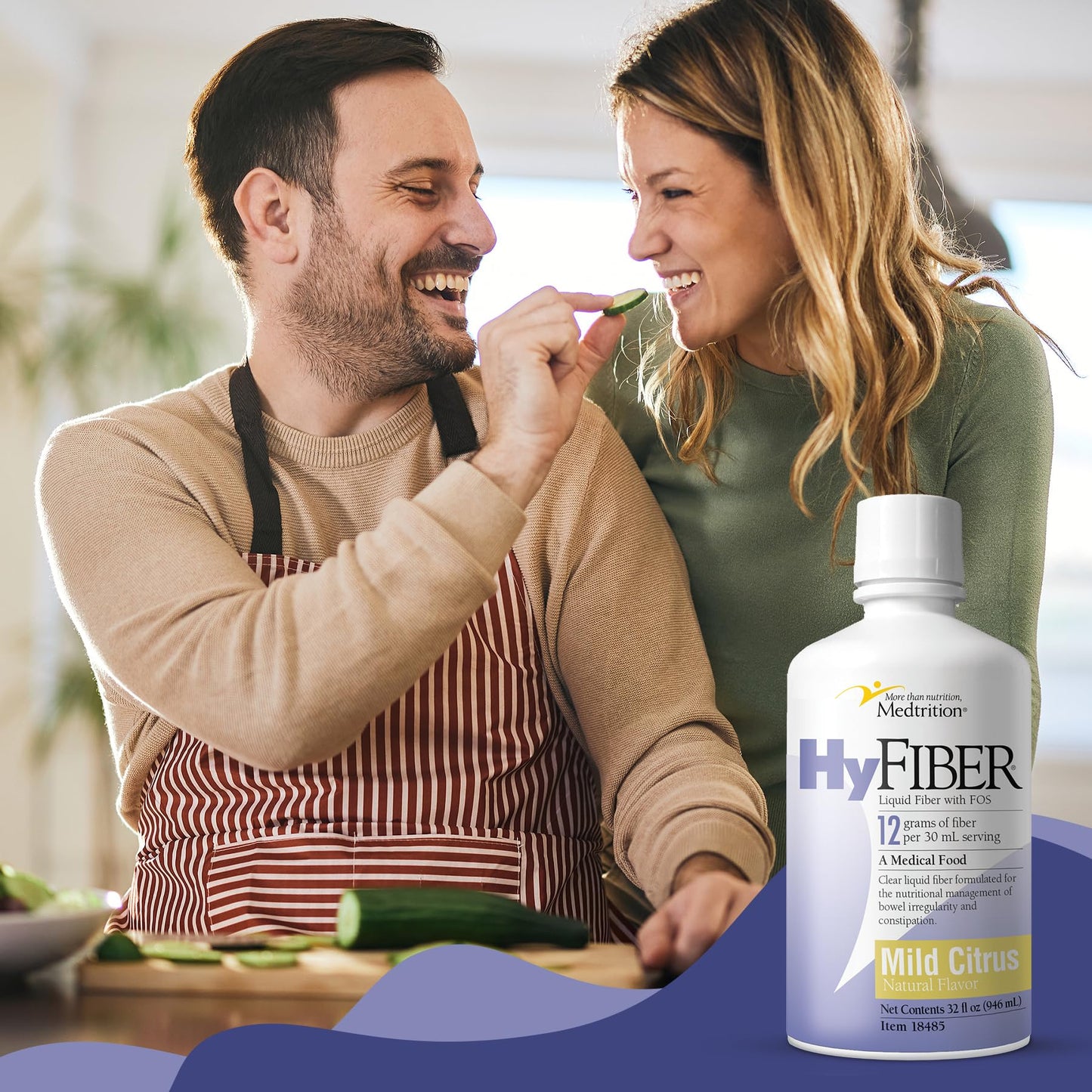 Medtrition HyFiber Daily Liquid Fiber โ Regularity & Soft Stools (32 oz)