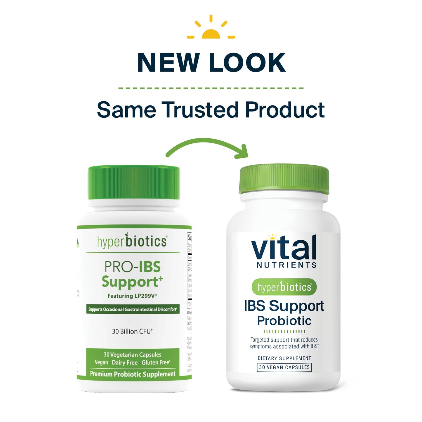 Hyperbiotics Vital Nutrients IBS Probiotic β Clinically Studied Vegan IBS Relief | 30 Capsules