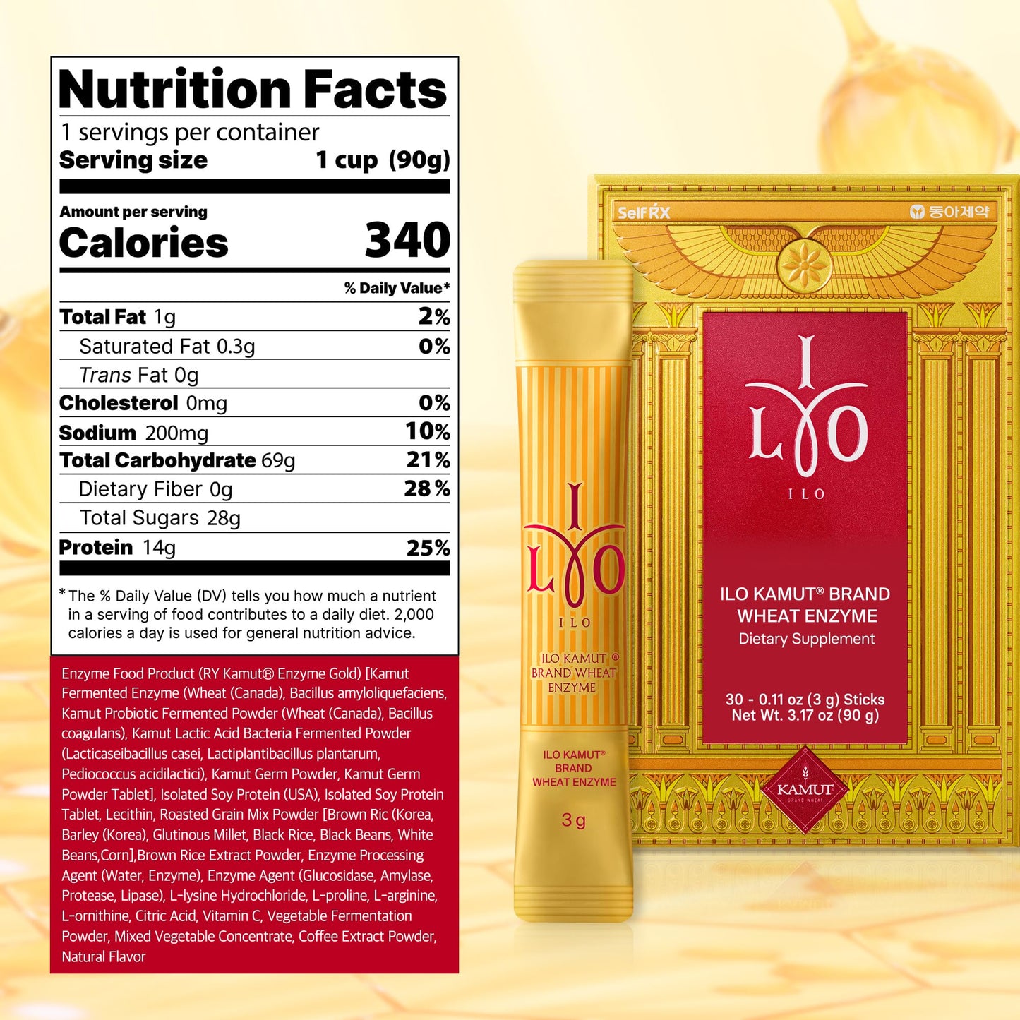ILO Kamut Enzyme Complex โ Digestive Health & Metabolic Activation | 30 Sticks