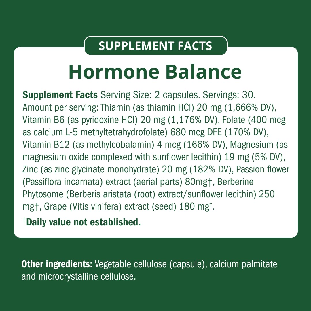 Semaine Daily Hormone Balance β Vegan Capsule for Clearer Skin, Balanced M moods & Deeper Sleep (60 ct)