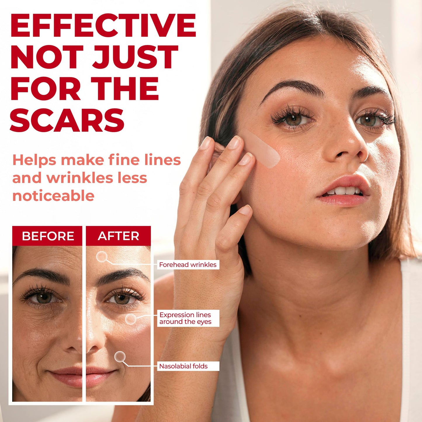 MYHELP Medical Grade Silicone Scar Sheets β Transparent 6pk (7in x 1.6in) for C-Section Scars