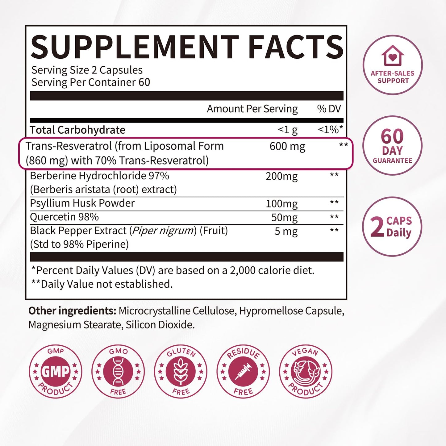iMATCHME Resveratrol Supplement โ 600mg Trans-Resveratrol with Liposomal Delivery | 120 Capsules