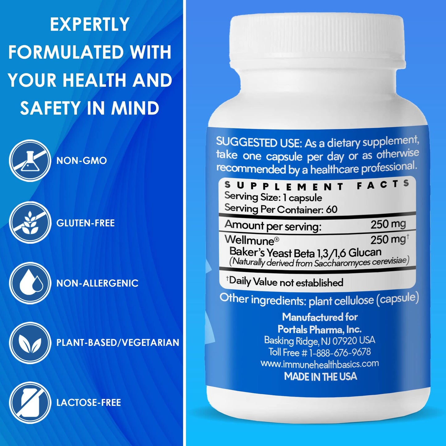 Immune Health Basics Ultra Strength Immunity โ Beta Glucan Capsules