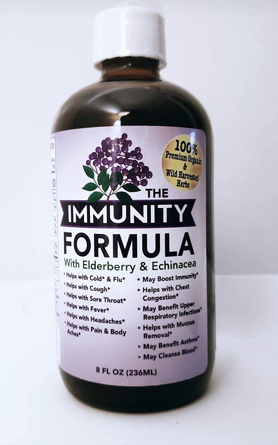 Immunity Formula Tonic with Organic Elderberry & Echinacea โ 8 oz (Pack of 2)