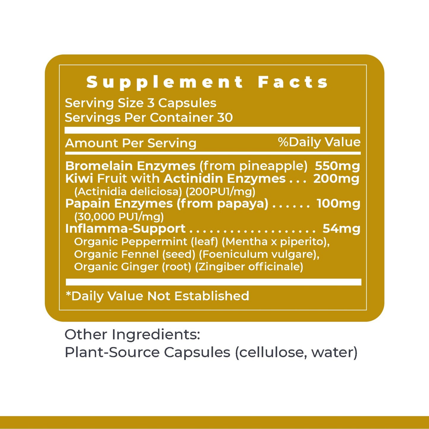 Premier Research Labs Inflammacidin โ Digestive Enzymes with Bromelain & Papain โ 90 Veg Caps