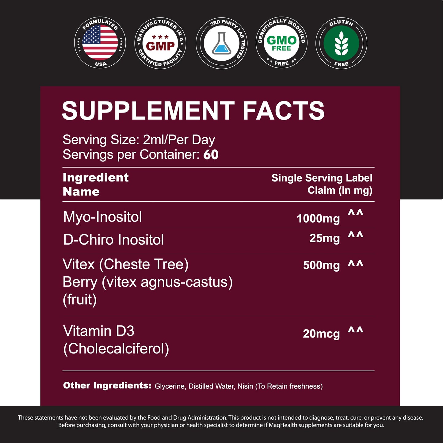 Myo-Inositol & D-Chiro Inositol 40:1 โ 60-Day Women's Health & Wellness Support