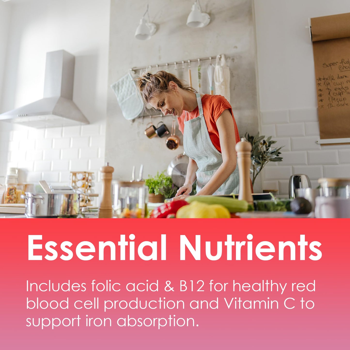 Iron Gummies for Women 25mg + Vitamin C โ Beet Root, B12, Folate, 60 Count