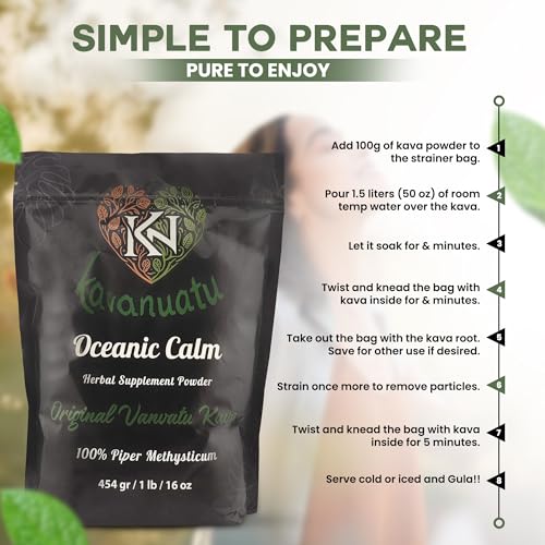 KAVANUATU Noble Kava Powder โ Organic, Vegan, Non-GMO (8oz)
