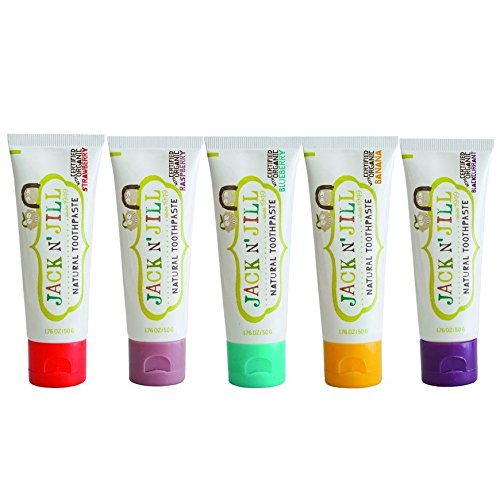 Jack N' Jill Natural Toothpaste for Baby & Infants โ Fluoride Free, 40% Xylitol, Strawberry, 1.76 oz