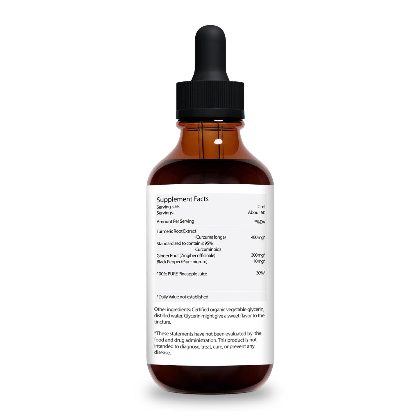 Jantu Liquid Turmeric Curcumin Drops with Ginger & Black Pepper โ 480mg
