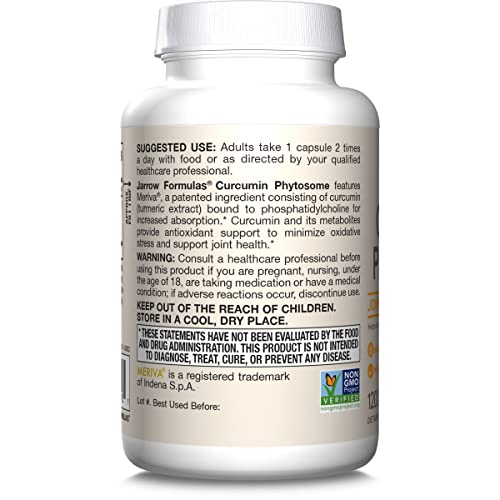 Jarrow Formulas Curcumin Phytosome 500 mg with Meriva โ Joint Health & Antioxidant Support โ 120 Veggie Capsules