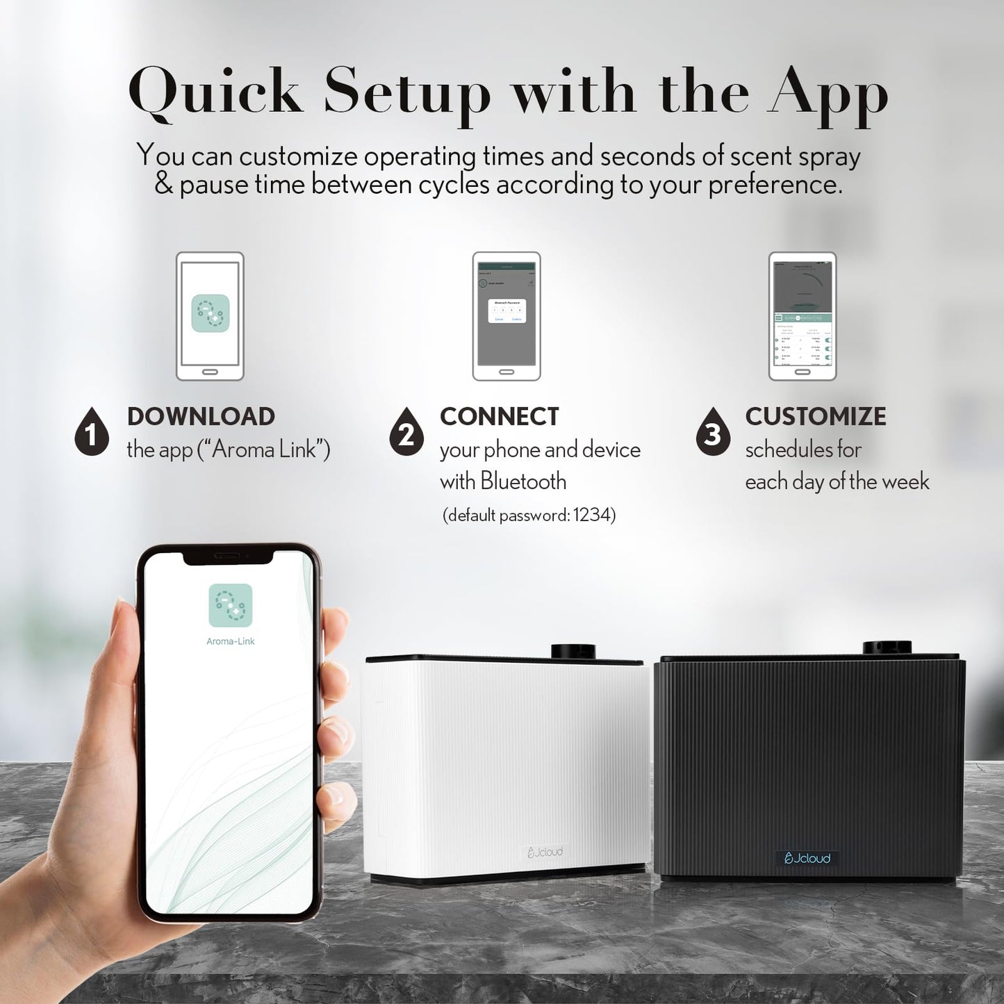 JCLOUD Smart Scent Air Machine 1000ML โ Large Room Diffuser Up to 4500 Sq Ft