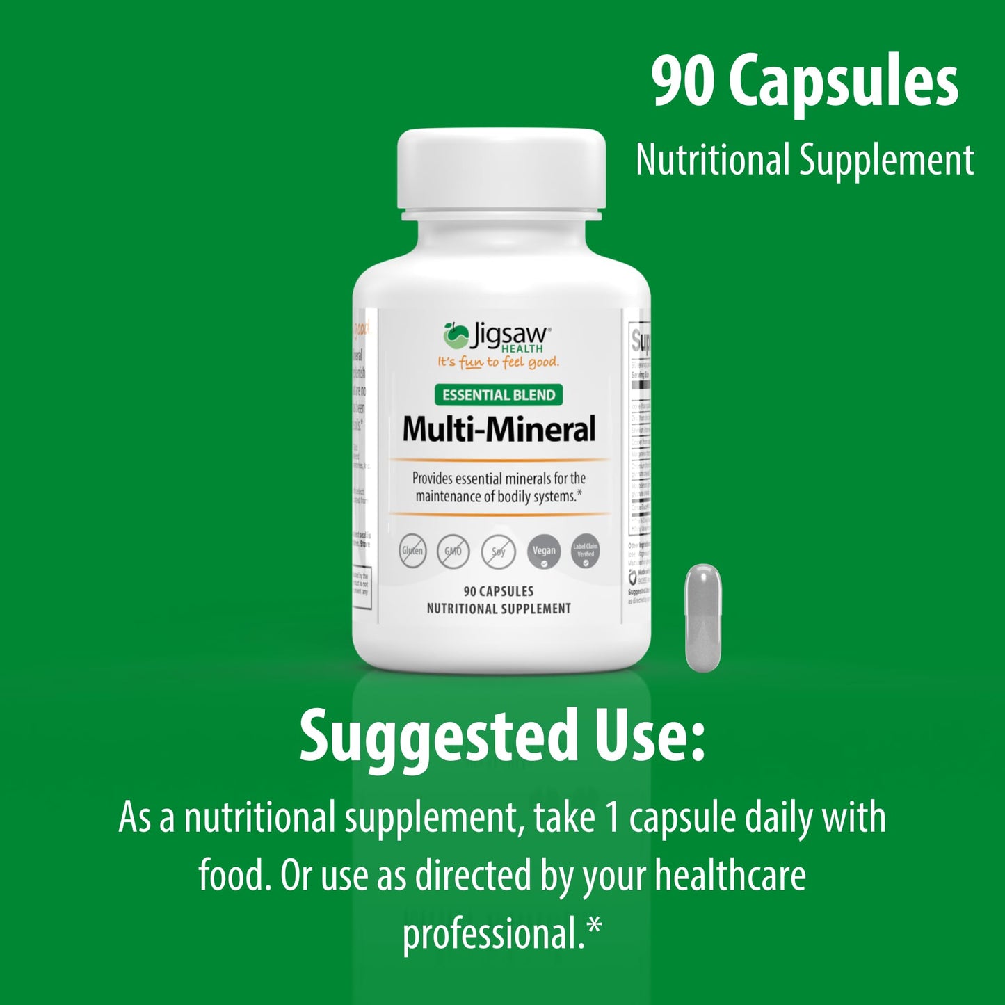 Jigsaw Health Multi-Mineral Essential Blend โ 90 Capsules | 90 Servings