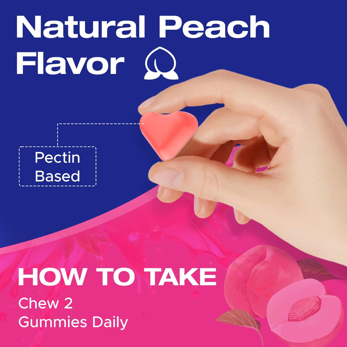 Jovariquethor Booty Gummies for Women โ Peach Flavor, 60 Count
