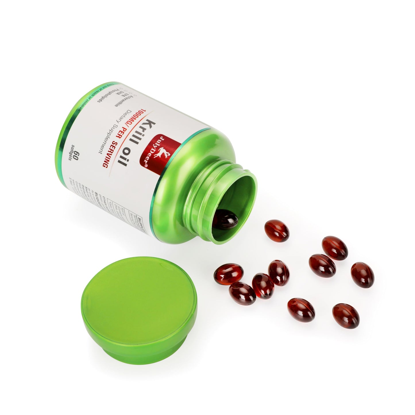 JulyDeer Antarctic Krill Oil 1000 mg โ Omega-3 EPA/DHA, Astaxanthin, Phospholipids | 60 Softgels