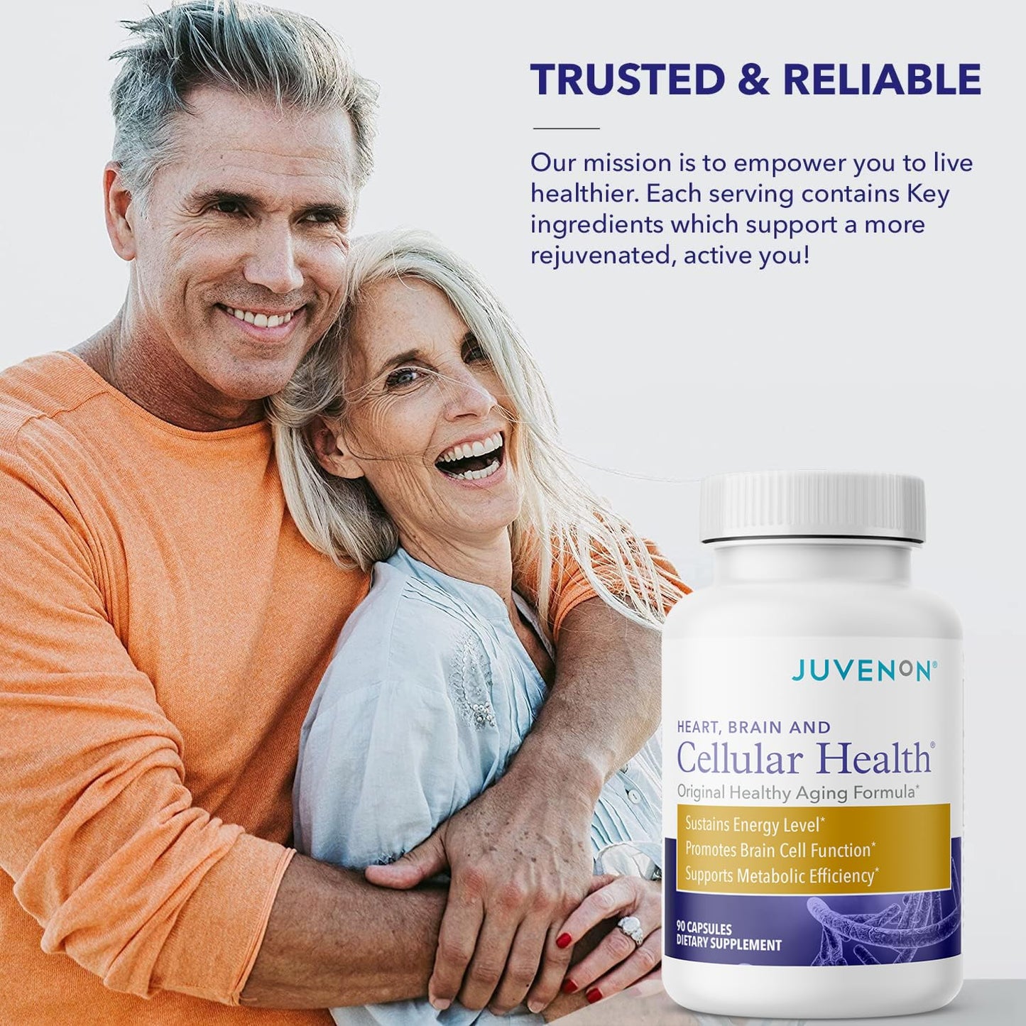 Juvenon Cellular Health | Acetyl L-Carnitine & Biotin for NAD+ Support, Energy & Focus โ 90 Capsules