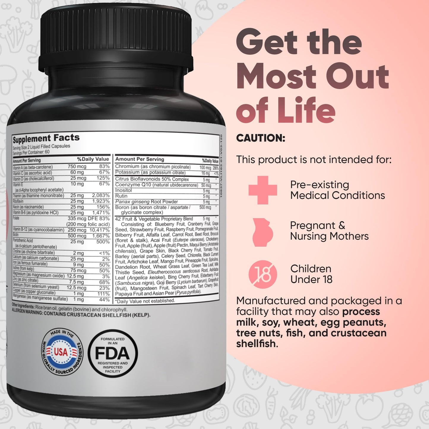 Kaitamin Bariatric Multivitamin with Iron โ Post-Surgery Recovery, 60 Liquid Capsules