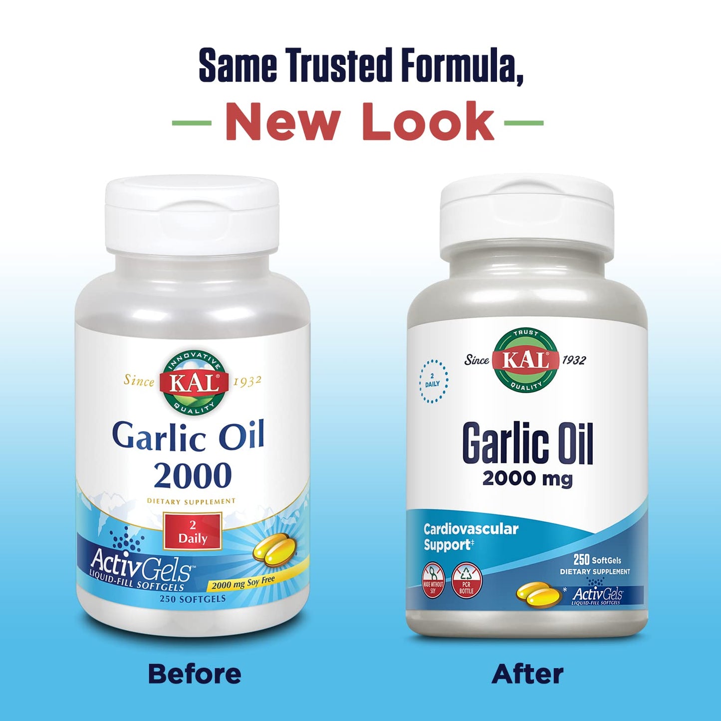KAL Garlic Oil 2000 Softgels โ 250 Count | Garlic Oil 500:1