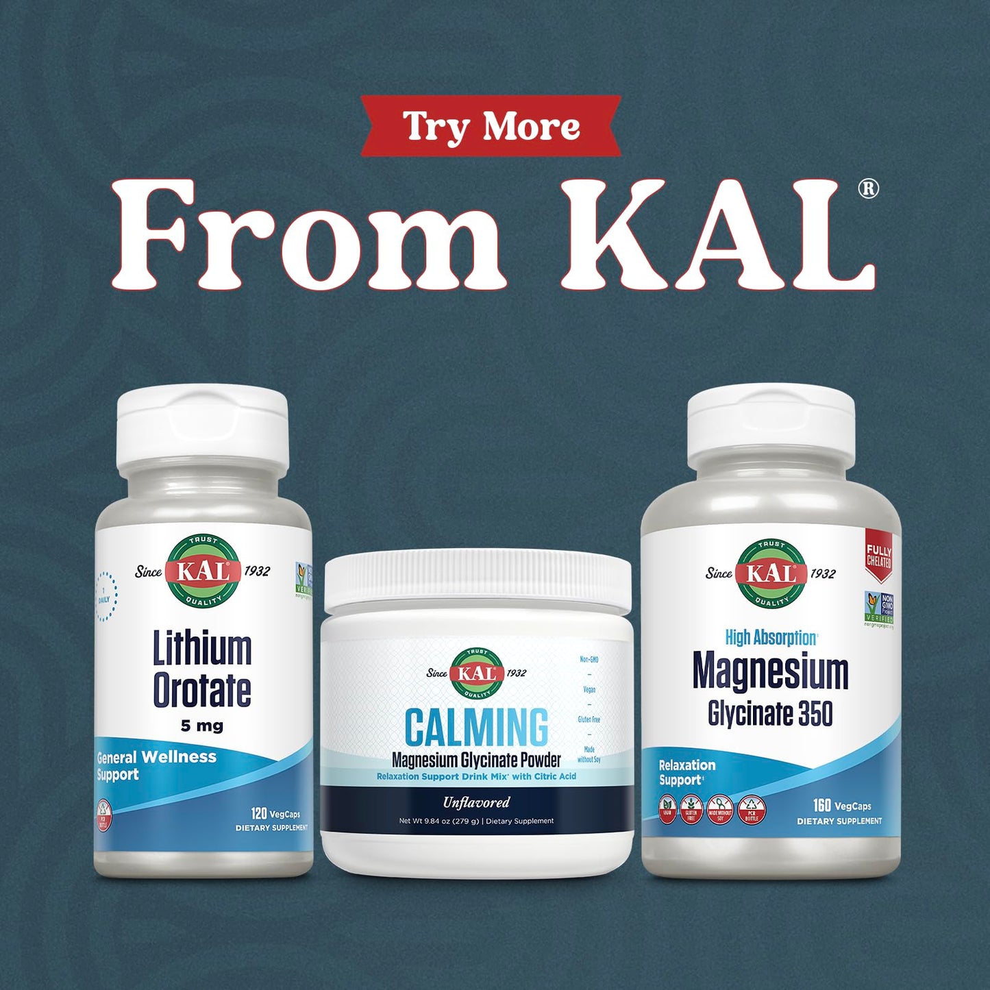 KAL Lithium Orotate 5 mg โ 120 VegCaps (Pack of 2) | Mood Support