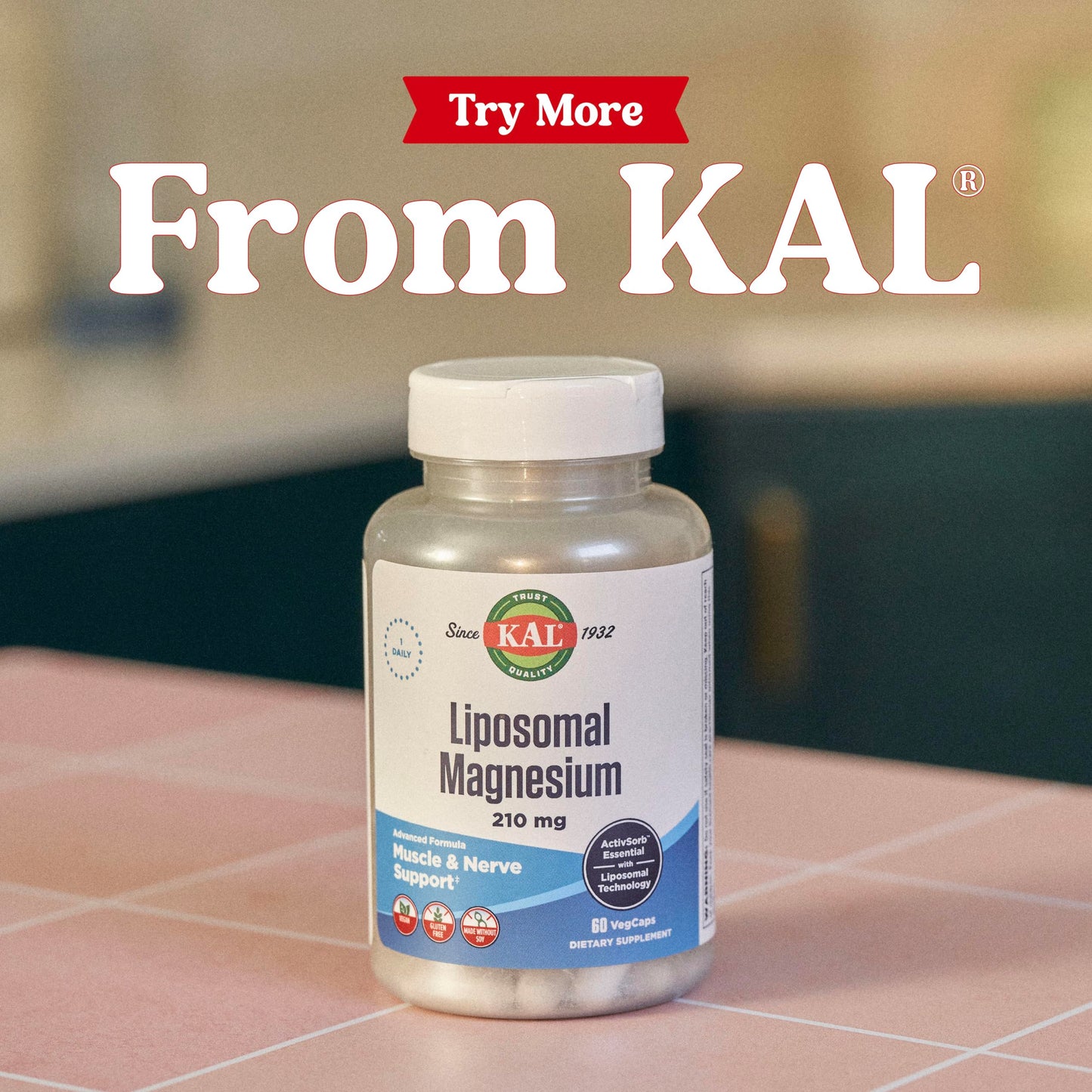 KAL Magnesium Chewables โ Magnesium Citrate, Pineapple, 120 Tabs | Vegan