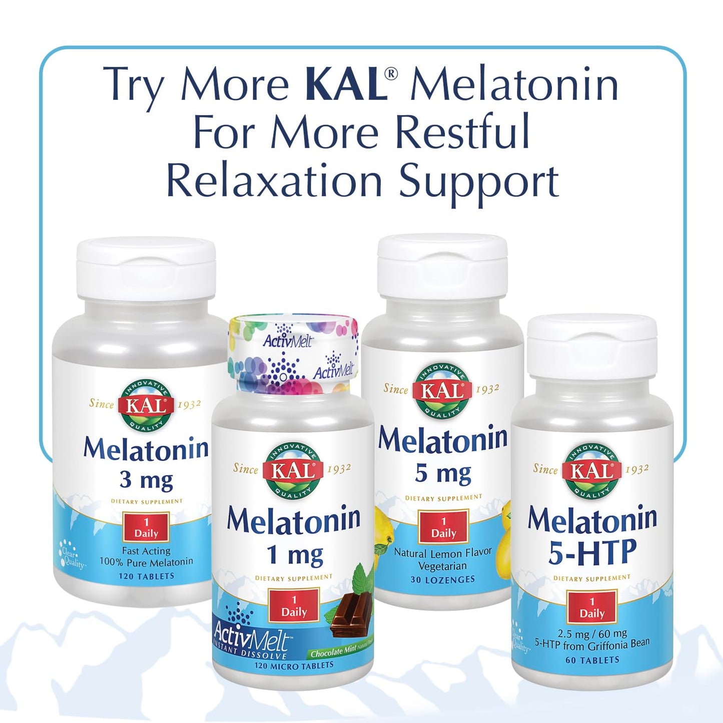 KAL Melatonin 5 mg Sleep Aid β 90 Veg Micro Tablets, Vanilla Mint
