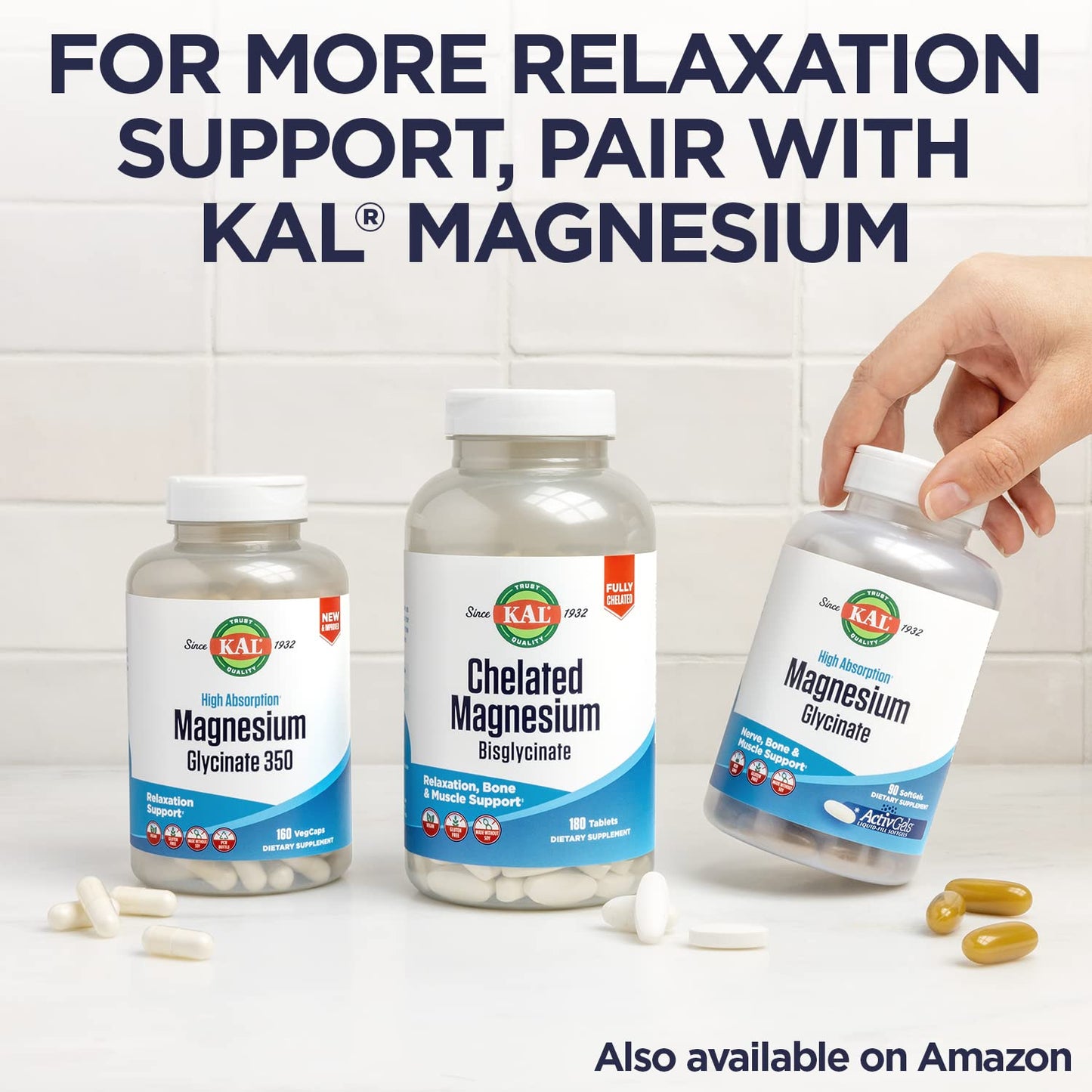 KAL Melatonin 3mg Sustained Release Sleep Aid โ Vegan, Gluten Free | 120 tablets