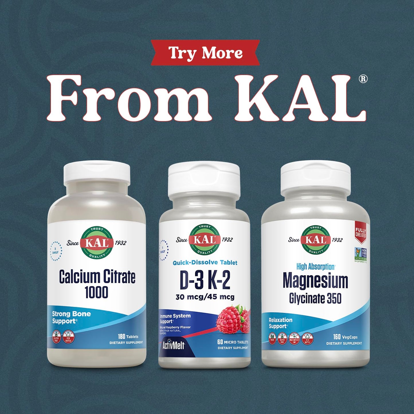 KAL Vitamin D3 K2 ActivMelts โ Immune Support, Calcium Absorption, 60 Servings