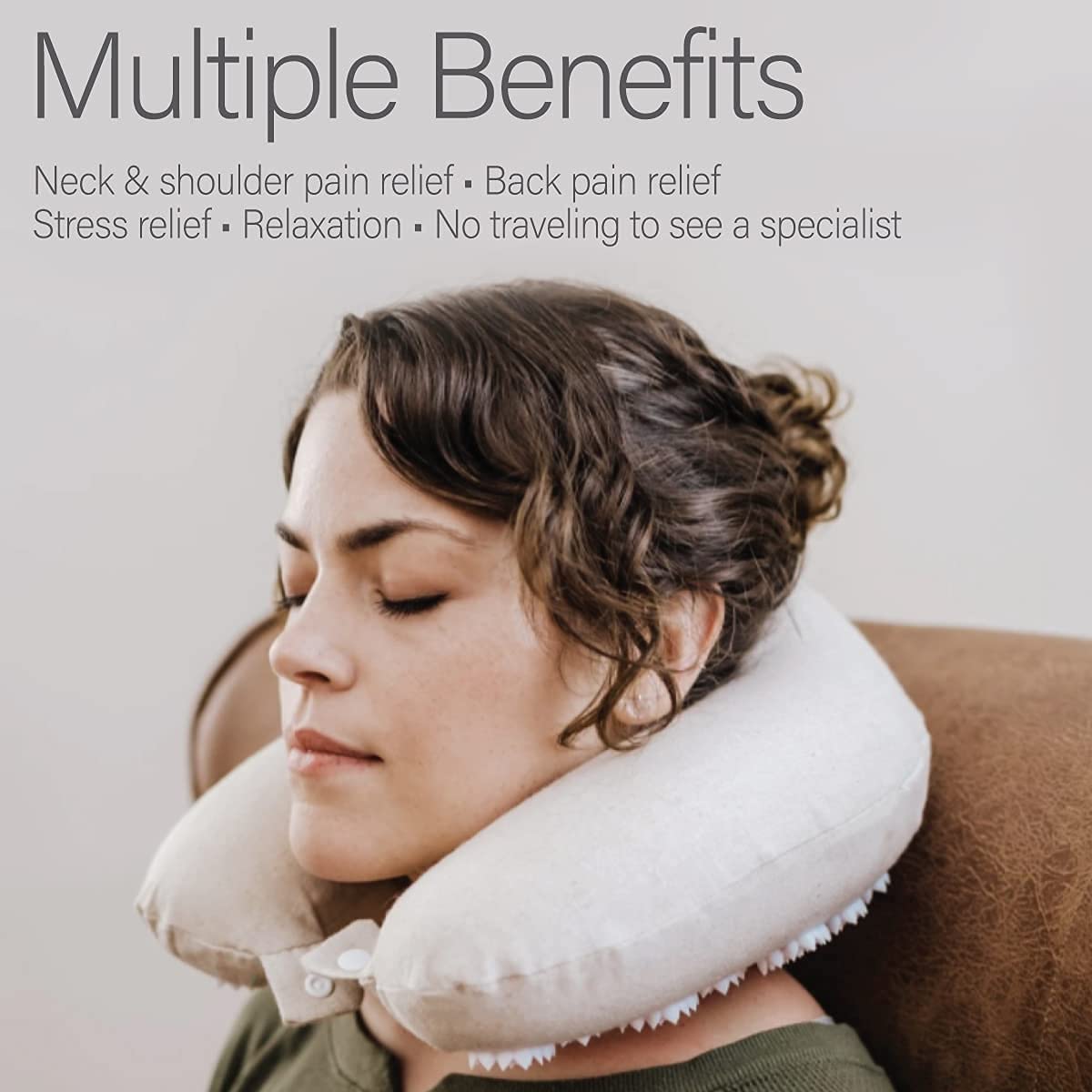 Kanjo Memory Foam Acupressure Neck Pillow β Travel Pillow with Carry Bag