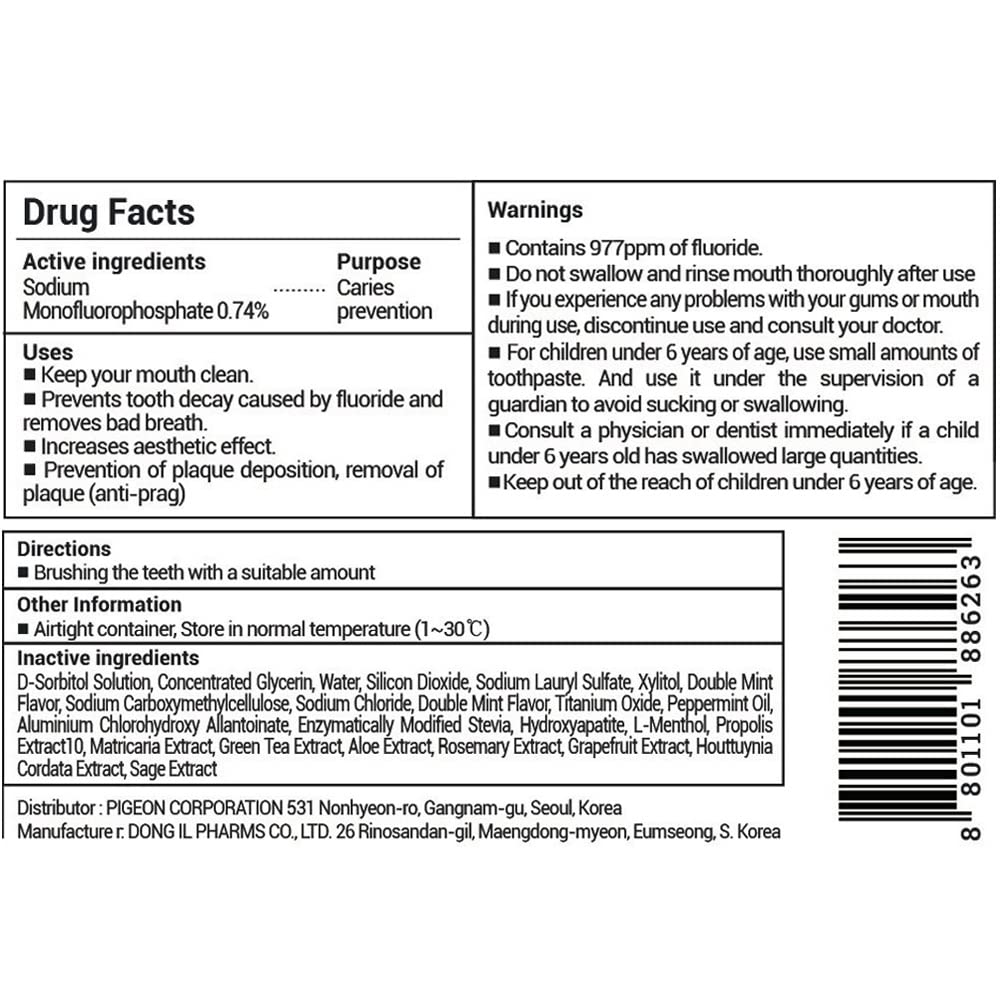 Karl&Hans Botanic Double Mint Toothpaste with Fluoride โ Fresh Breath, Enamel Strength, Whitens Teeth (4.23 oz)