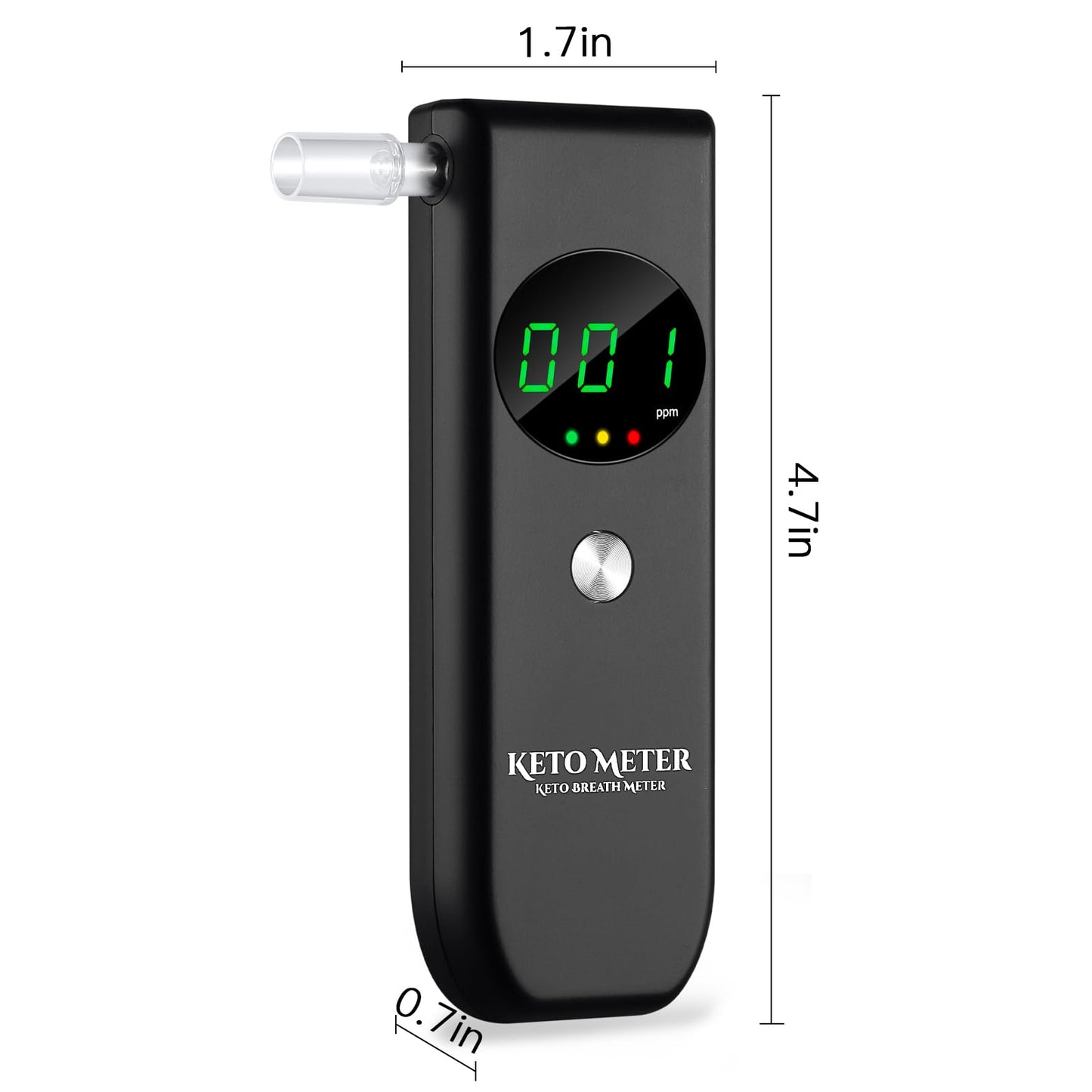 Ketone Breath Home Monitor โ Portable Ketosis Meter & Tester (10 Mouthpieces)