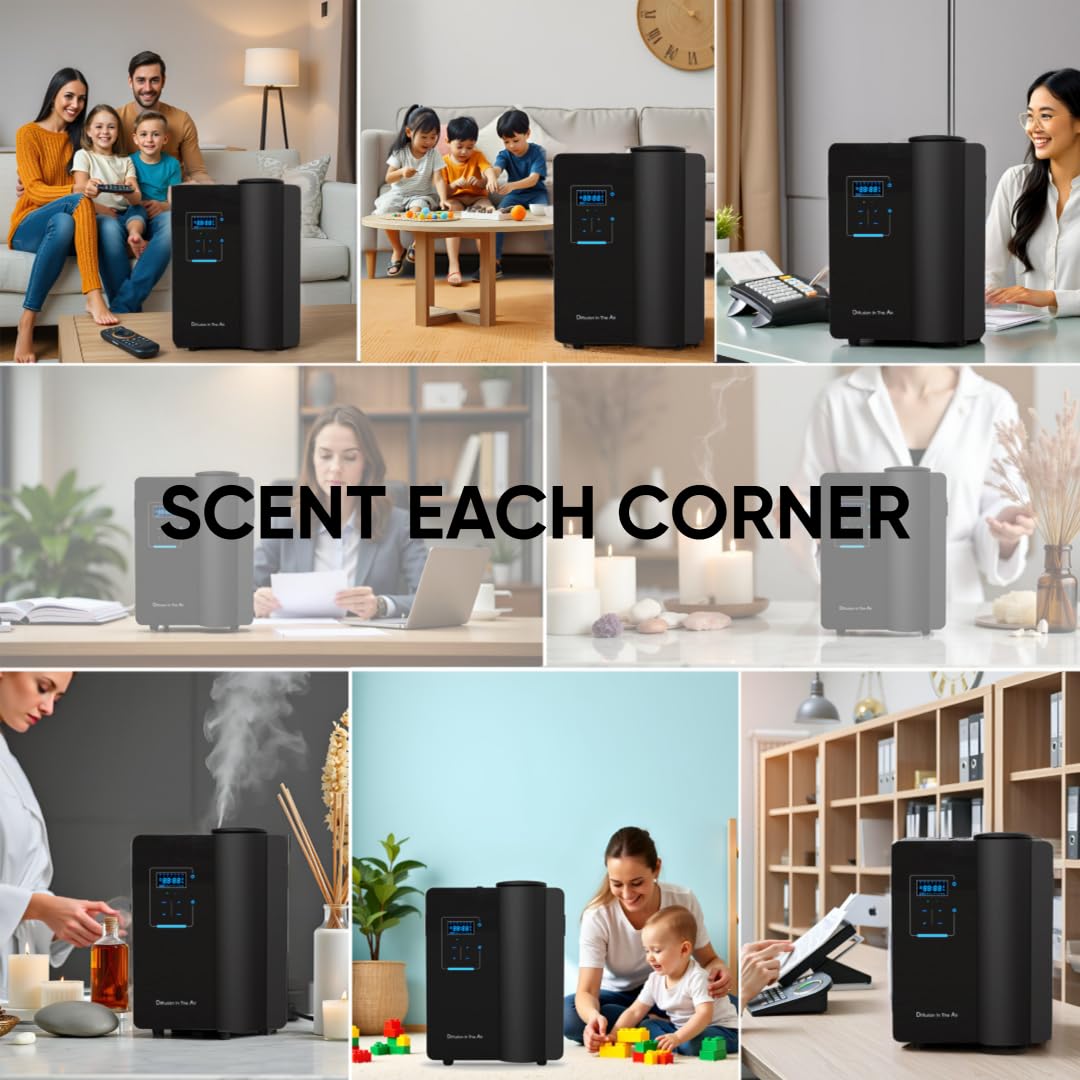 Kevinleo Scent Oil Diffuser โ USA Ship, HVAC Diffuser for 7,500 Sq Ft, 500ml Waterless Nebulizing Diffuser with App Control