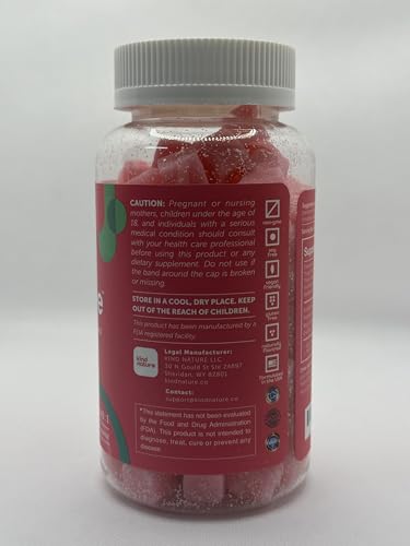kindnature Myo-Inositol & D-Chiro Inositol Gummies with Vitamin D & Folate โ 40:1 Ratio โ 30 Day Supply