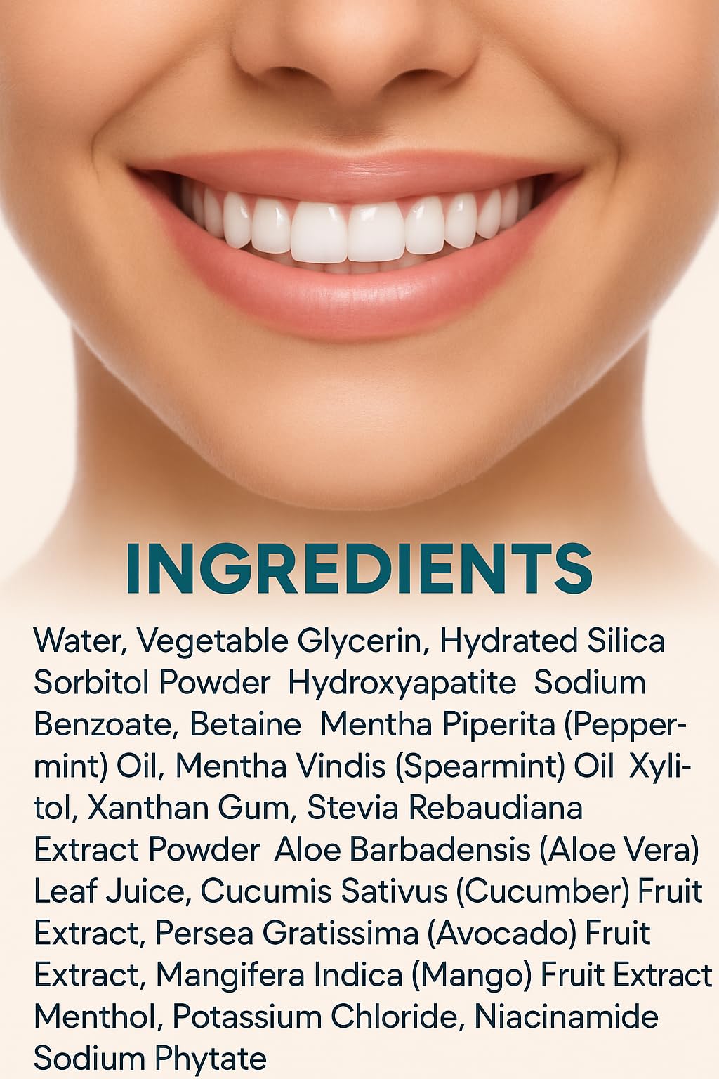KLARI Fluoride-Free Toothpaste โ 7.5% Micro-Hydroxyapatite & 1% Niacinamide | Clean Mint | 4.23 oz