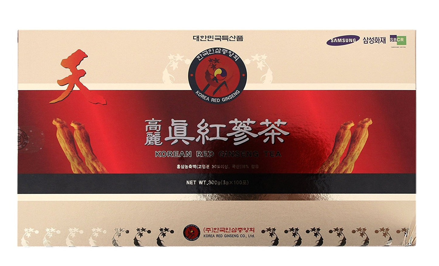 Korean Red Ginseng Instant Tea Powder โ 6-Year-Old Ginseng Granules, 3 g ร 100 Sticks