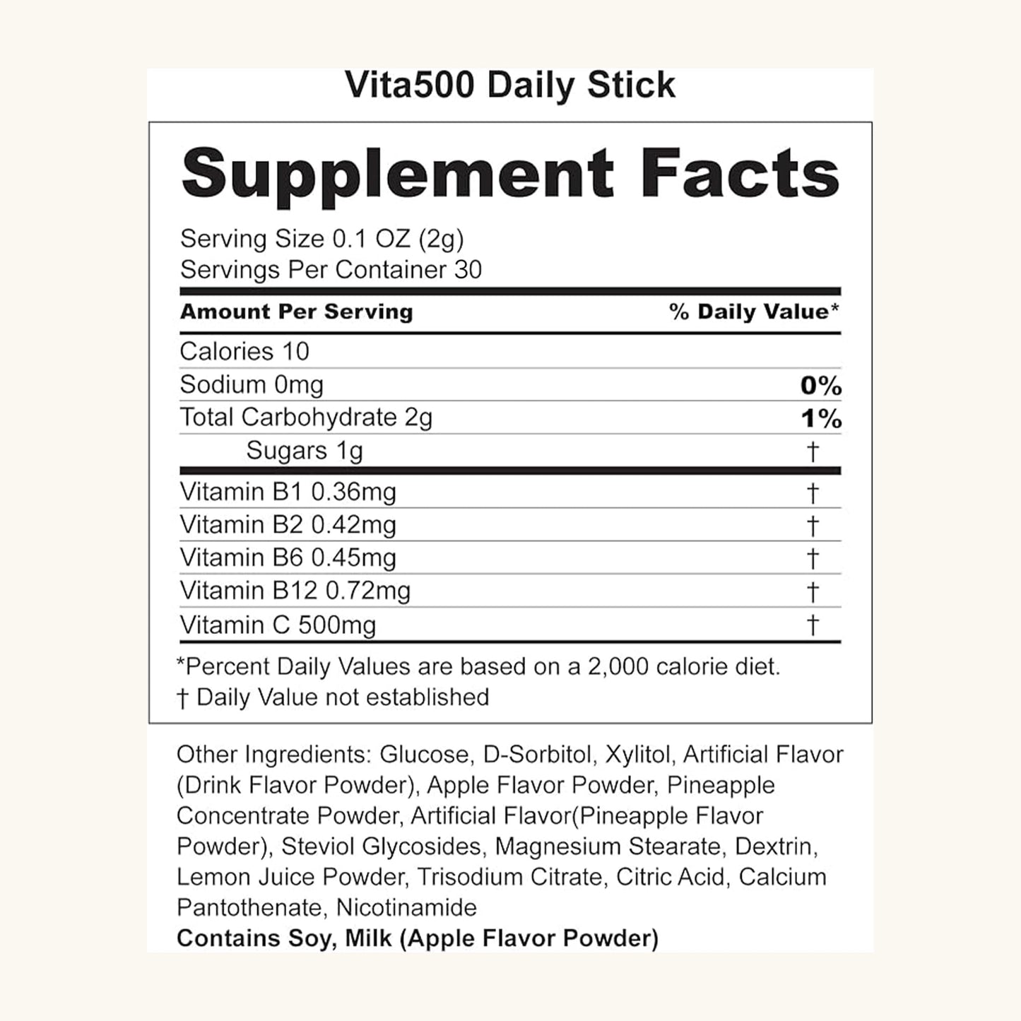 KWANGDONG Vita500 Daily Sticks โ Immune Support & Energy with Vitamin C 500mg (30 Sticks)